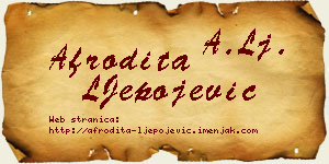 Afrodita LJepojević vizit kartica